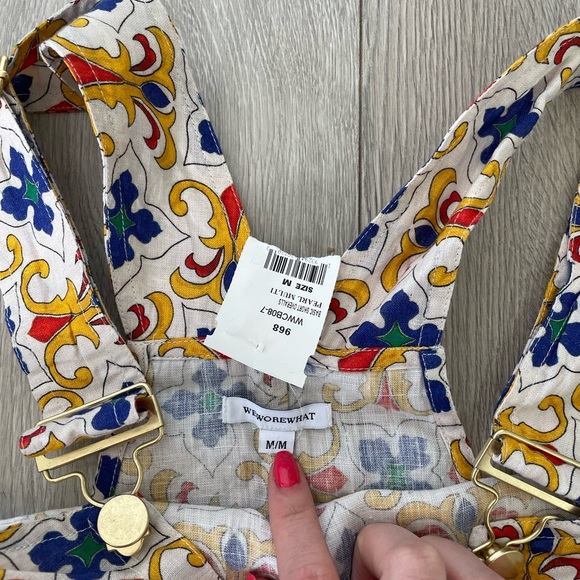 Weworewhat Linen Shortalls - Picture 6 of 6